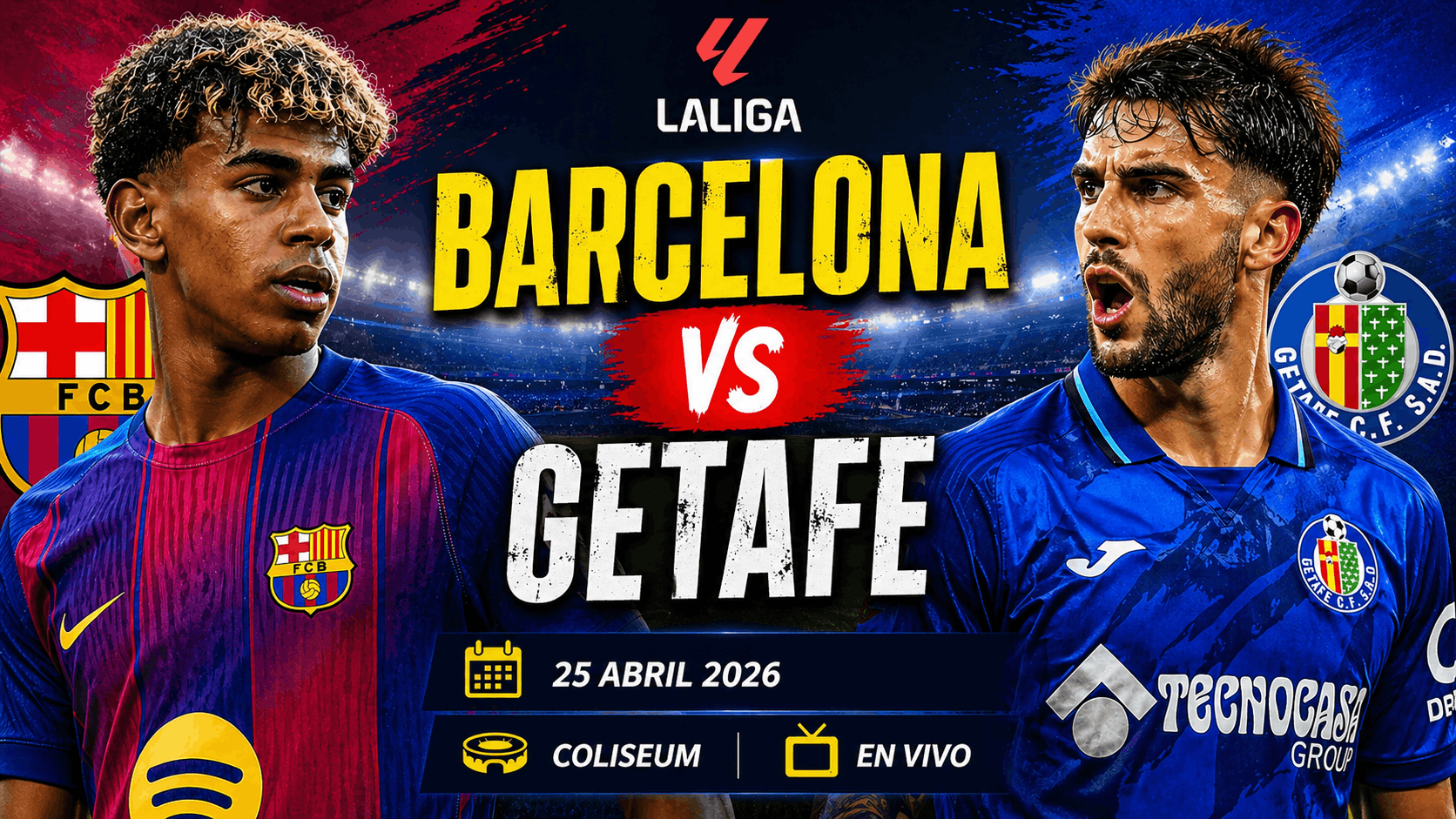 Fc Barcelona vs Getafe 25 de Abril 2026